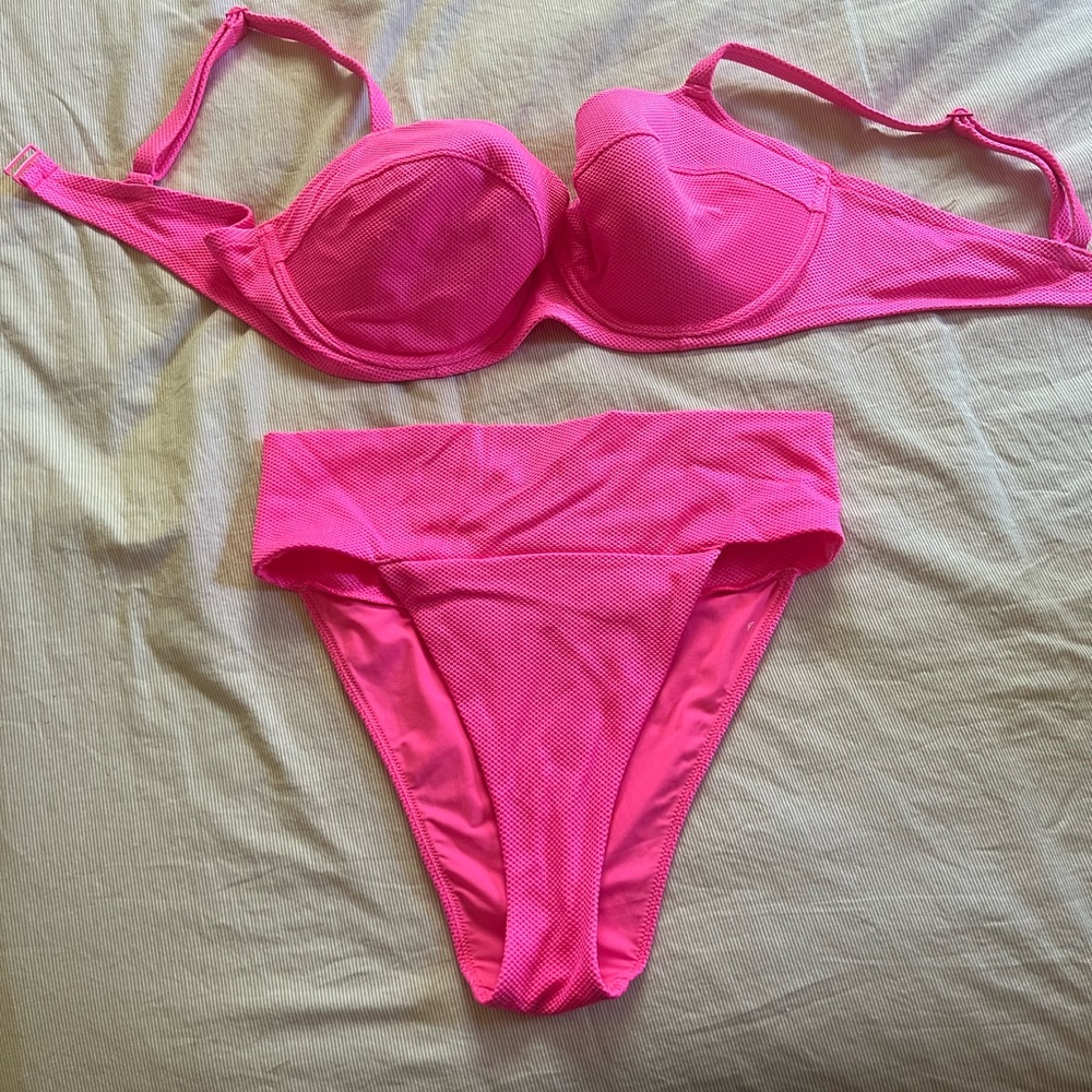 Hot pink bikini